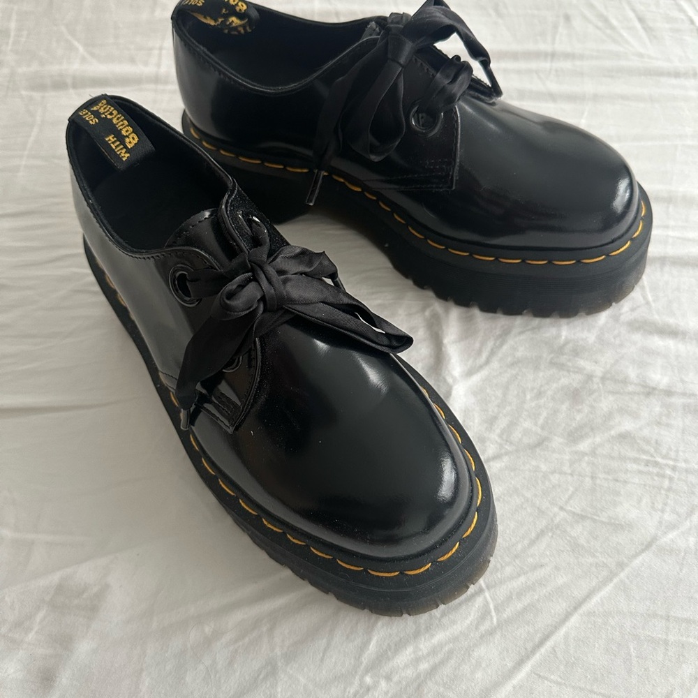 Doc Marten Holly Leather Platform Shoes